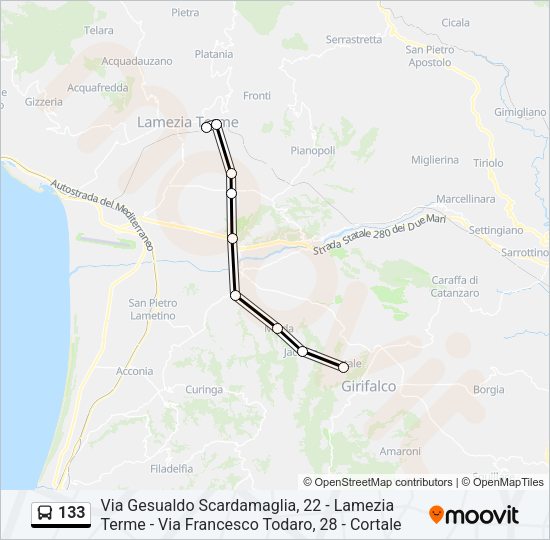 133 Route: Schedules, Stops & Maps - Via Gesualdo Scardamaglia, 22 ...