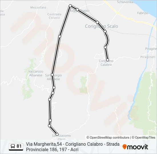 81 Bus Line Map