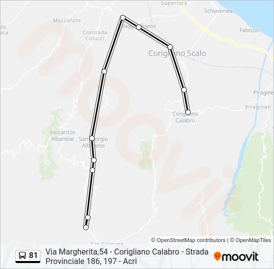 81 Bus Line Map