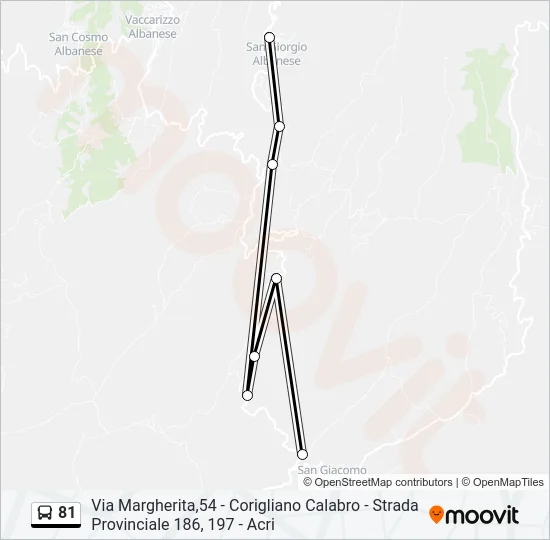 81 Bus Line Map