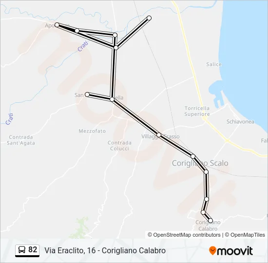 82 Bus Line Map