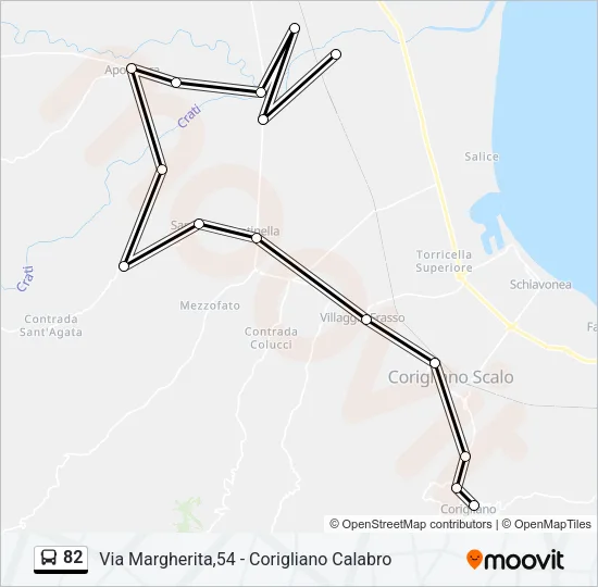 82 Bus Line Map