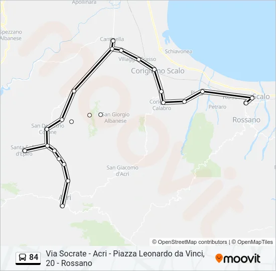 84 Bus Line Map