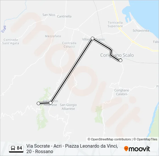 84 Bus Line Map