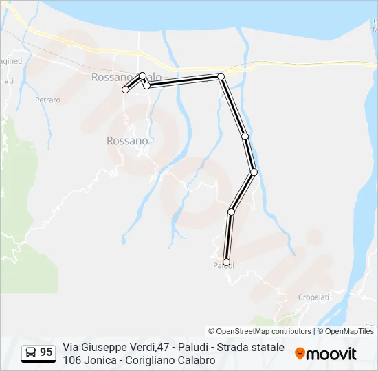 95 Bus Line Map