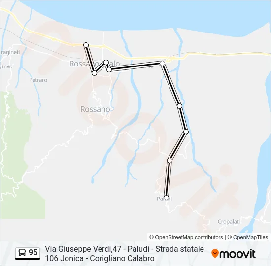 95 Bus Line Map