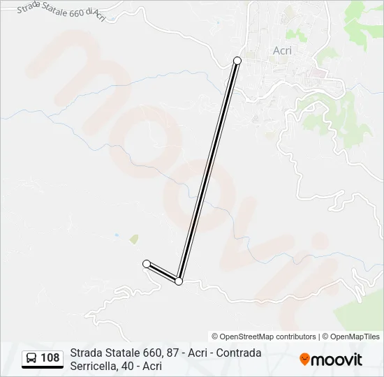 108 Bus Line Map