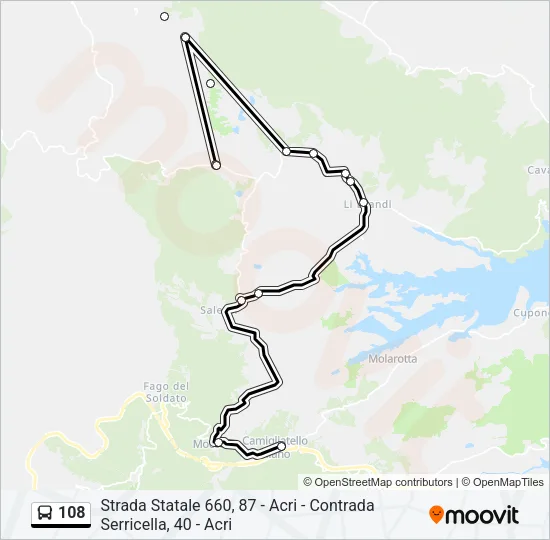 108 Bus Line Map
