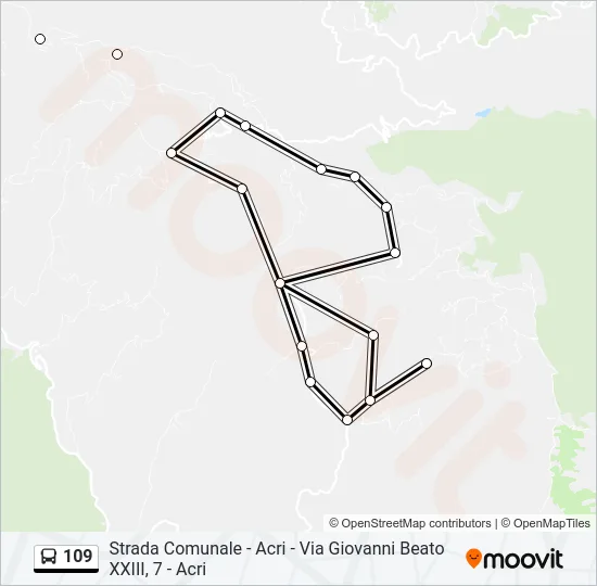 109 Bus Line Map