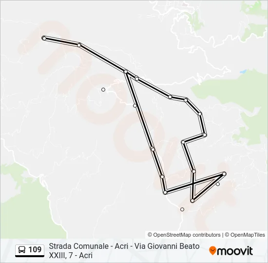 109 Bus Line Map
