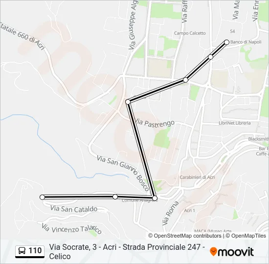 110 Bus Line Map