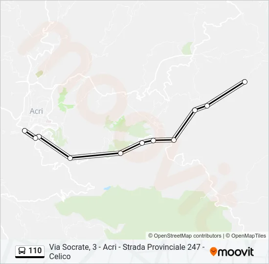 110 Bus Line Map