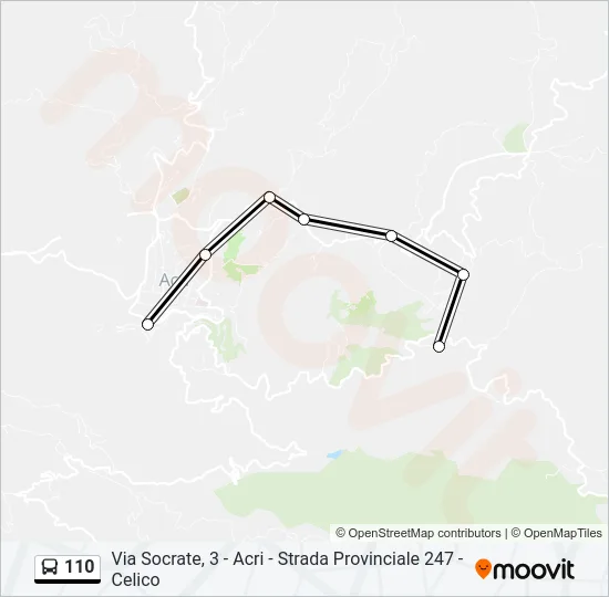 110 Bus Line Map