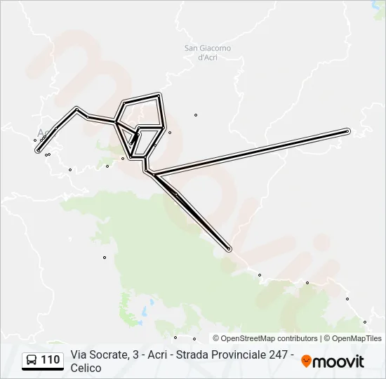 110 Bus Line Map