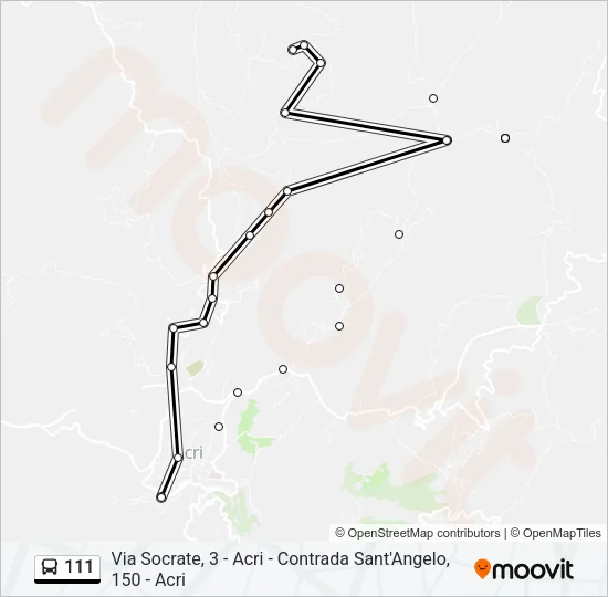 111 Bus Line Map