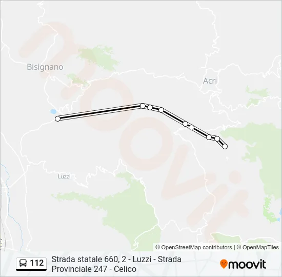 112 Bus Line Map