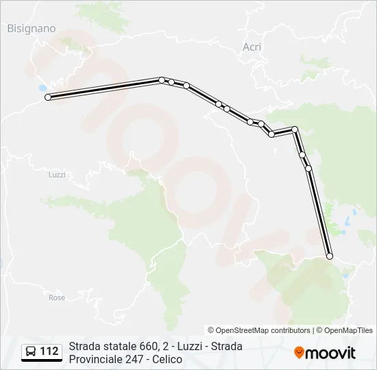112 Bus Line Map