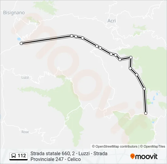 112 Bus Line Map