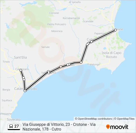 27 Bus Line Map