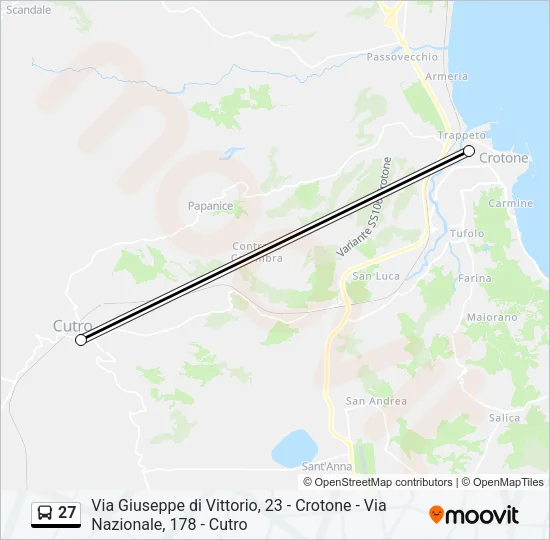 27 Bus Line Map