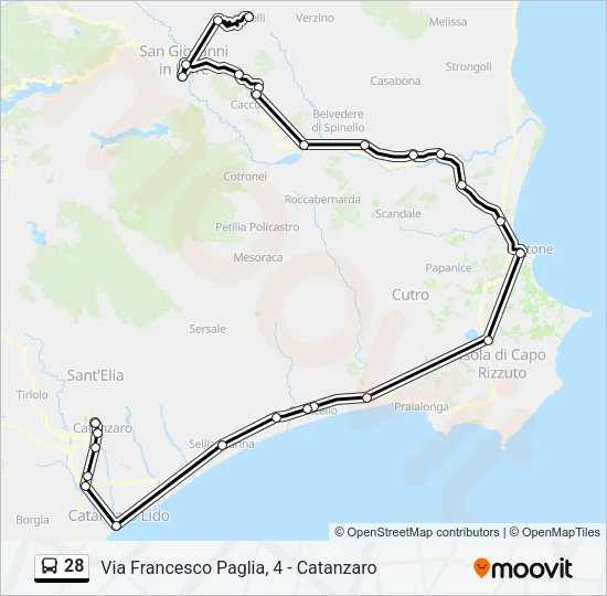 28 Bus Line Map