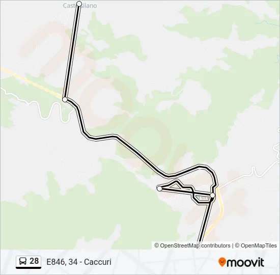 28 Bus Line Map