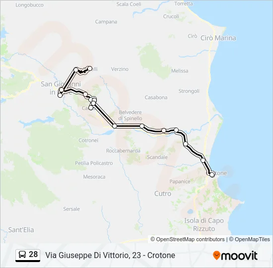 28 Bus Line Map