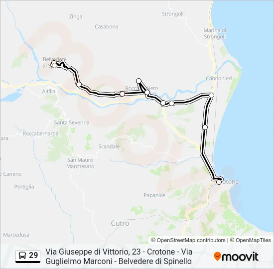 29 Bus Line Map
