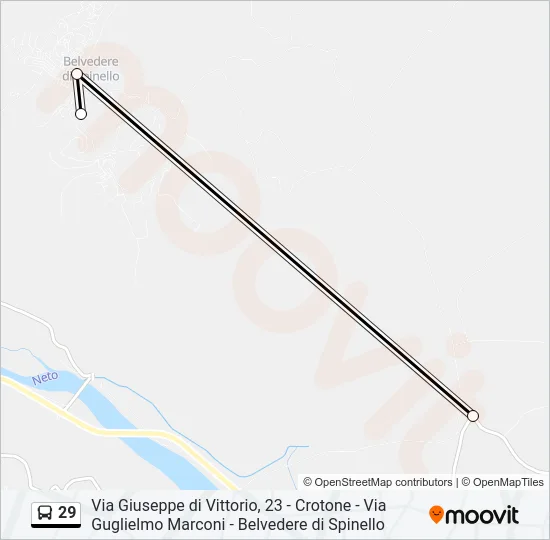 29 Bus Line Map
