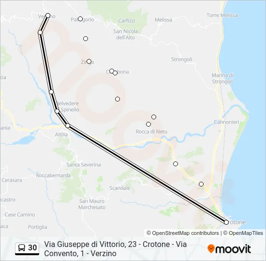 30 Bus Line Map