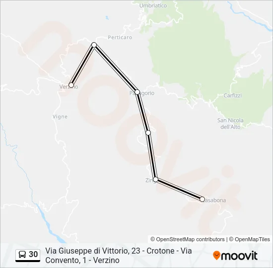 30 Bus Line Map
