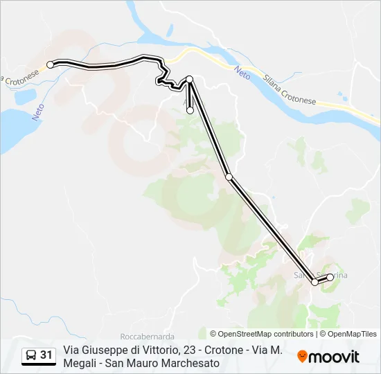 31 Bus Line Map