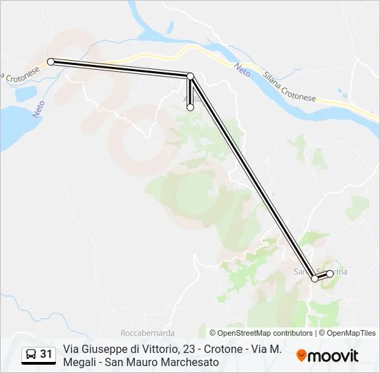 31 Bus Line Map
