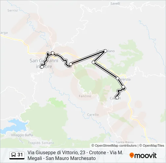 31 Bus Line Map
