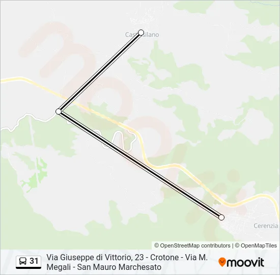 31 Bus Line Map