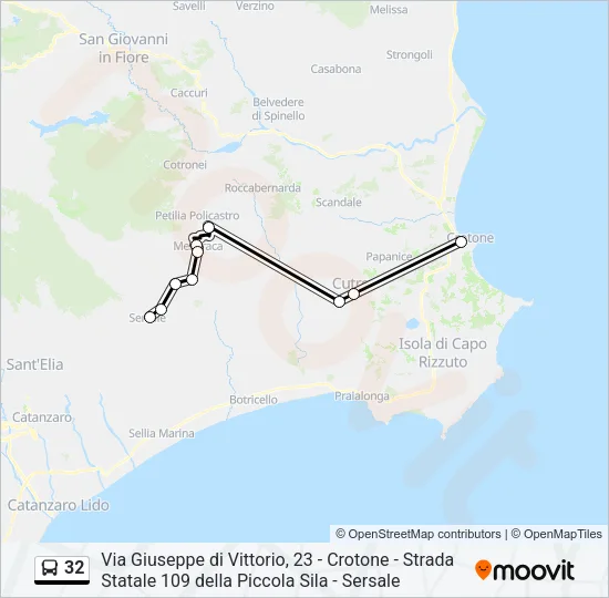 32 Bus Line Map