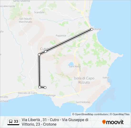 33 Bus Line Map
