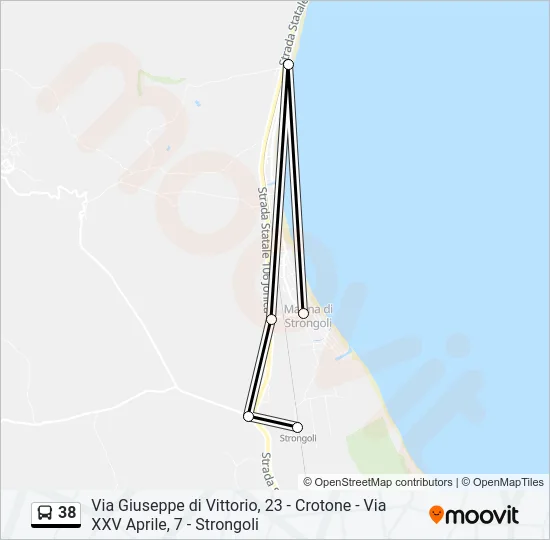 38 Bus Line Map