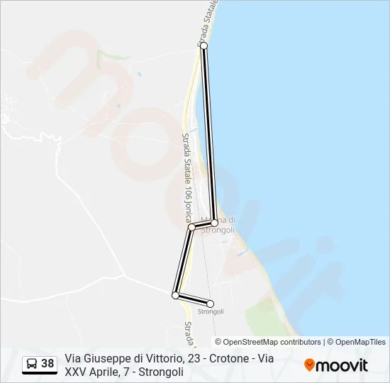 38 Bus Line Map