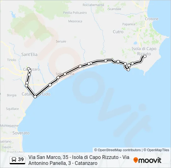 39 Bus Line Map