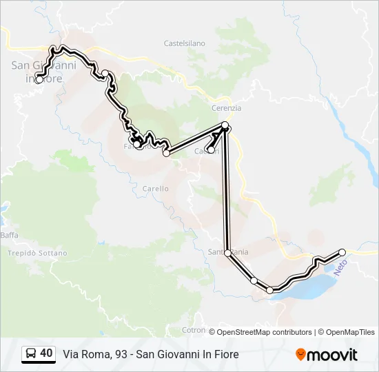 40 Bus Line Map
