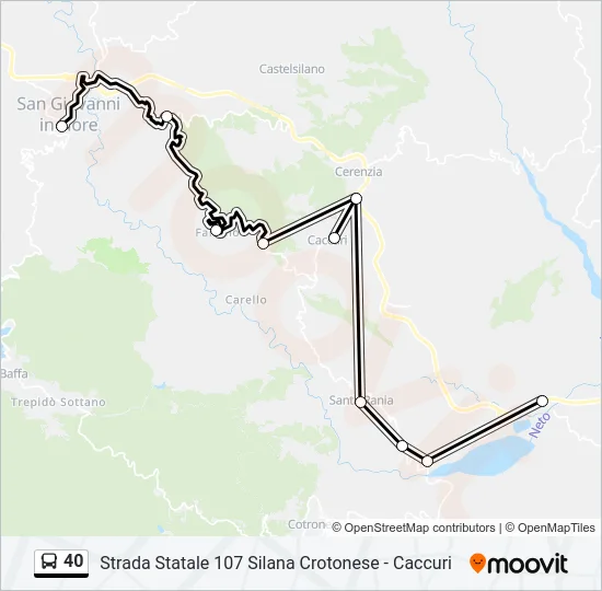 40 Bus Line Map