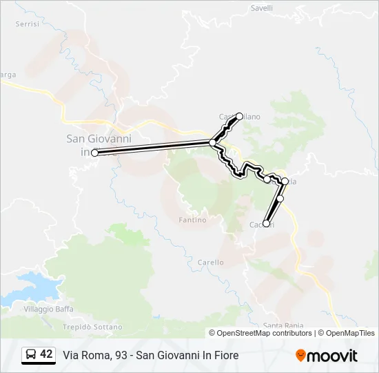 42 Bus Line Map