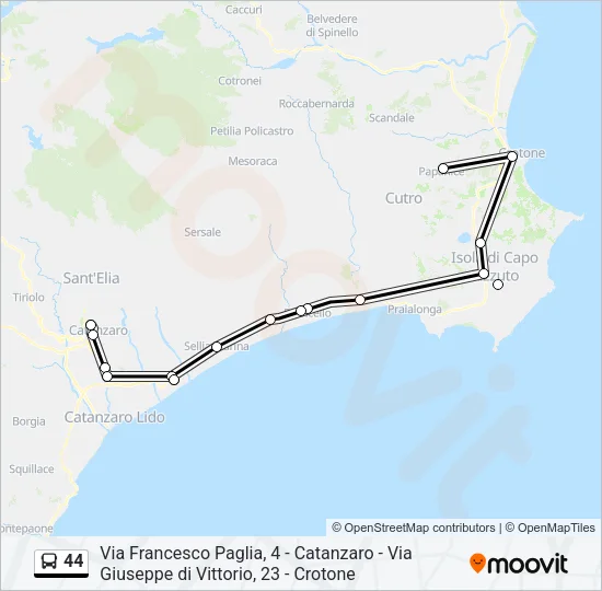 44 Bus Line Map
