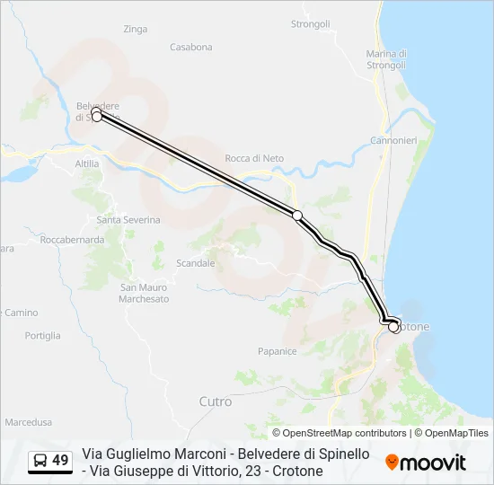 49 Bus Line Map