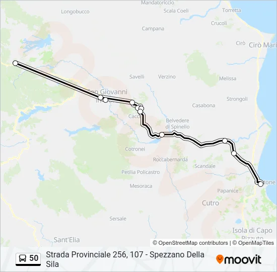 50 Bus Line Map