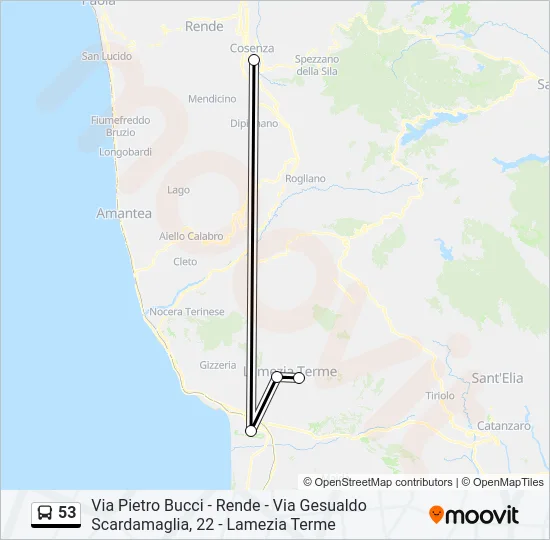 53 Bus Line Map