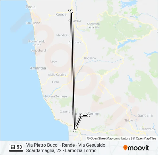 53 Bus Line Map