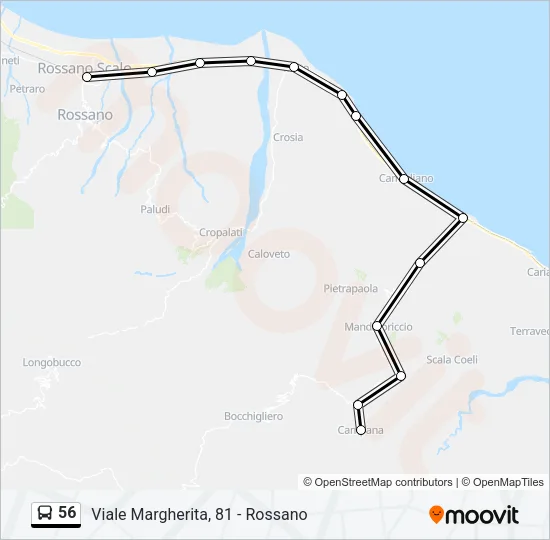 56 Bus Line Map