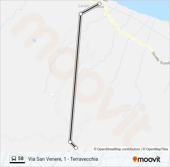 58 Bus Line Map